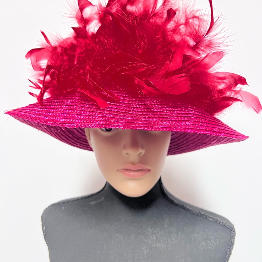 Red Feathered Women's Hat
